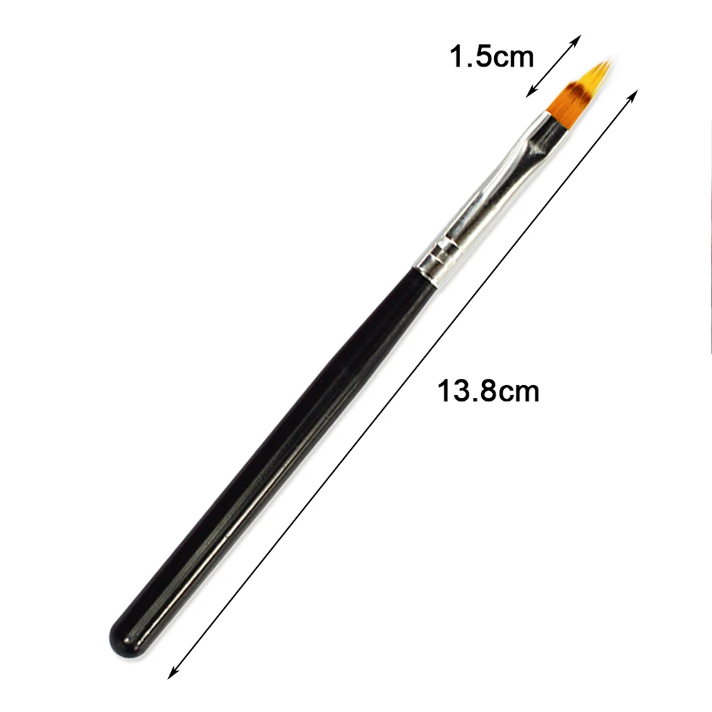 

1Pcs Nail Brush Pen UV Gel Gradient Bloom Nail Art Painting Wood Handle Nylon Hair Black White Red Draw Manicure Coloring Tool