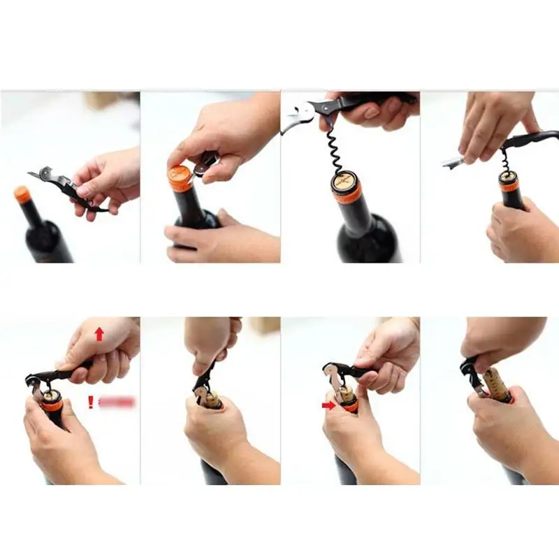 

Wine Bottle Cap Opener Corkscrew Stainless Steel Metal With Plastic Handle 8 colors Wine Beer Lid Twist Off Jar Opener Claw