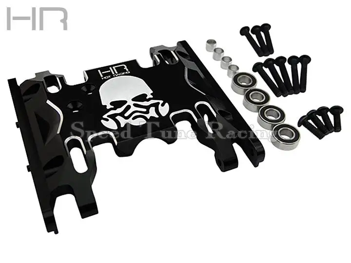 Средняя защита коробки передач из алюминиевого сплава Hot Racing с ЧПУ для AXIAL SCX10II 90046