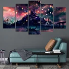 5 шт. холст Художественная печать HD спутанная принцесса мультфильм плакат украшение дома настенные картины для гостиной с рамкой