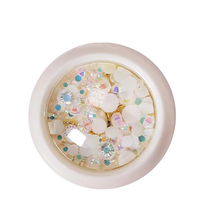 3D Стразы жемчужные камешки для дизайна ногтей разнообразные DIY драгоценные камни