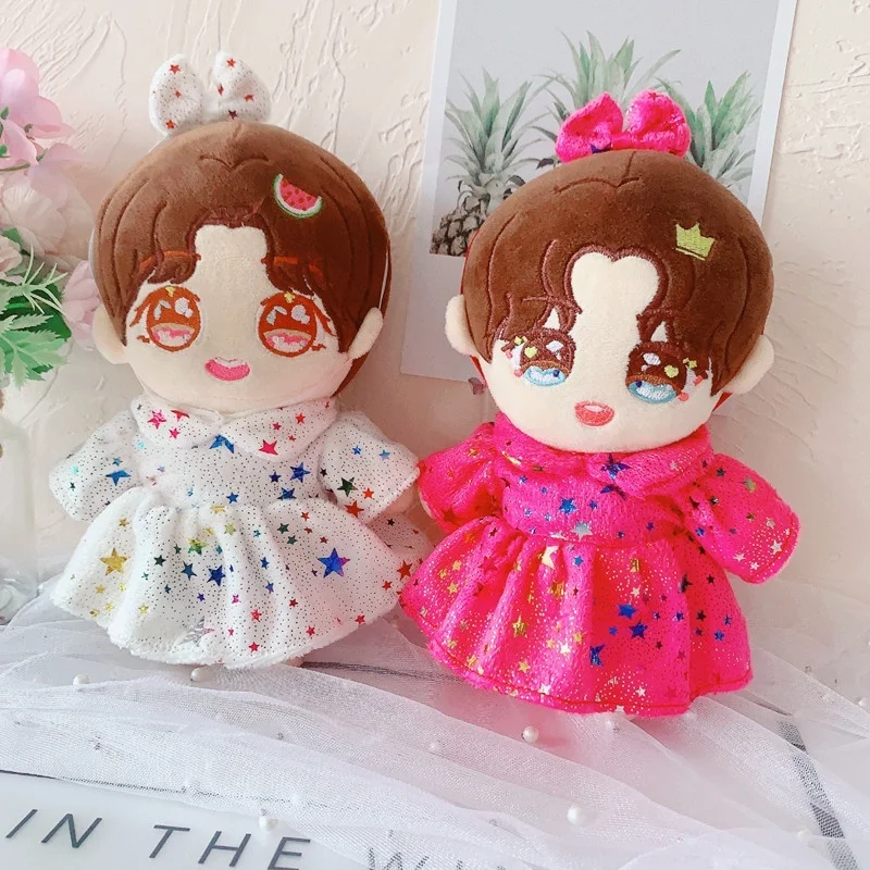 

20cm Star Doll Clothes Sequined Star Dress Suit 20cm Baby Toy Clothes Dress Up Girls Gift