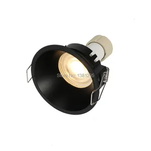 Светодиодный точечный светильник, круглая потолочная рама GU10 MR16, встраиваемый Точечный светильник, черные, белые хромированные сотовые лампы, 10 шт.