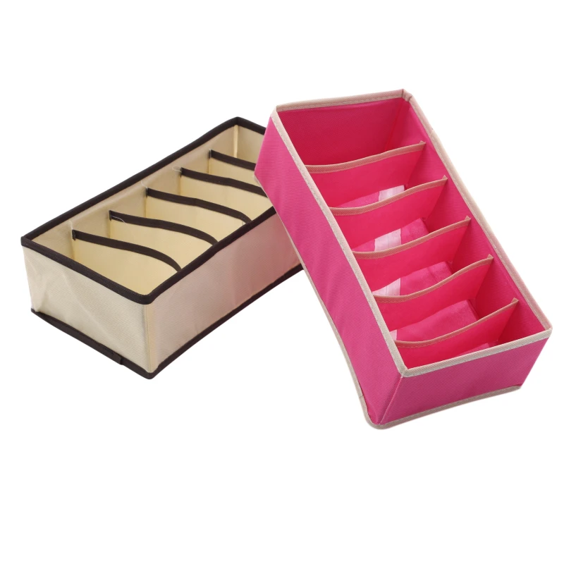 Foldable Underwear Drawer Organizers Dividers Closet Dresser Clothes Storage Organizer Box For Bras Scarves Ties Socks Boxes
