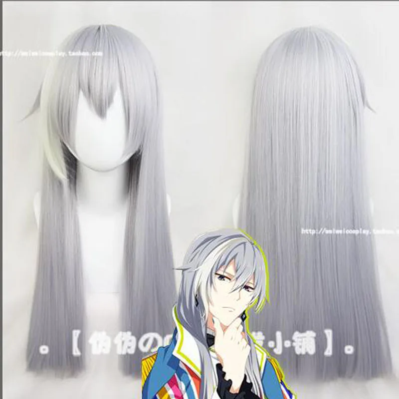 IDOLiSH7 косплей парик Re: vale YUKI Длинные серебристо серые смешанные синтетические