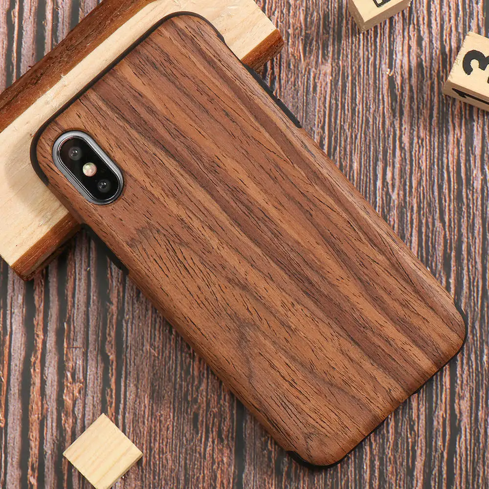 LAPOPNUT Wood Grain Soft TPU Silicone Case for Iphone 11 Pro Xs Max Xr X 7 8 Plus 6 6s 5 5s SE 2020 Hybrid Slim Shockproof Cover |