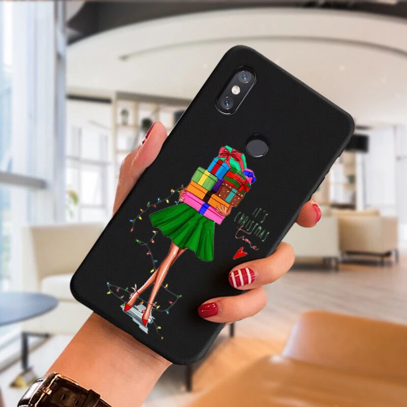 Модный Рождественский мягкий чехол из ТПУ для девушек Redmi Note8 Note 8T Note9Pro Max Note10 10PROMAX