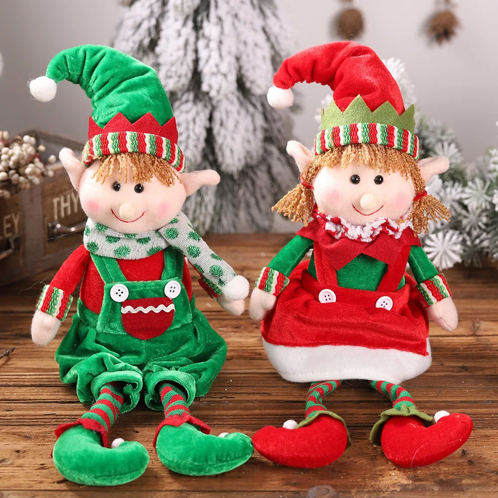 

Рождественские новые товары, Рождественская елка, девочка, мальчик, подвесные ноги, эльф, сидящая, осанка, кукла, украшение для детей, нового...