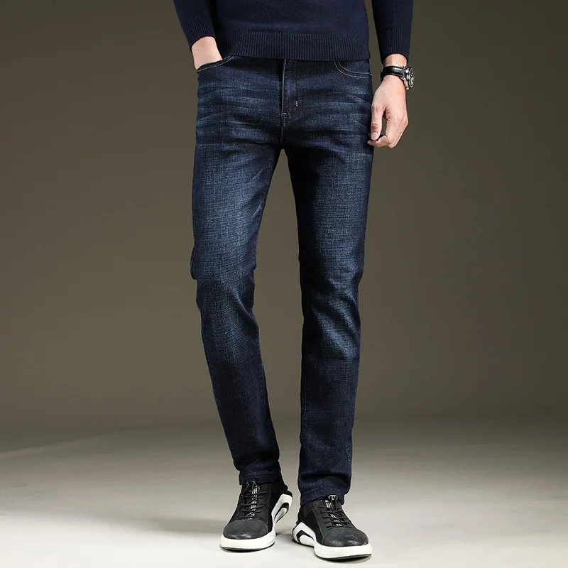 Классические мужские джинсы с вышивкой новинка 2019 стильные деловые повседневные