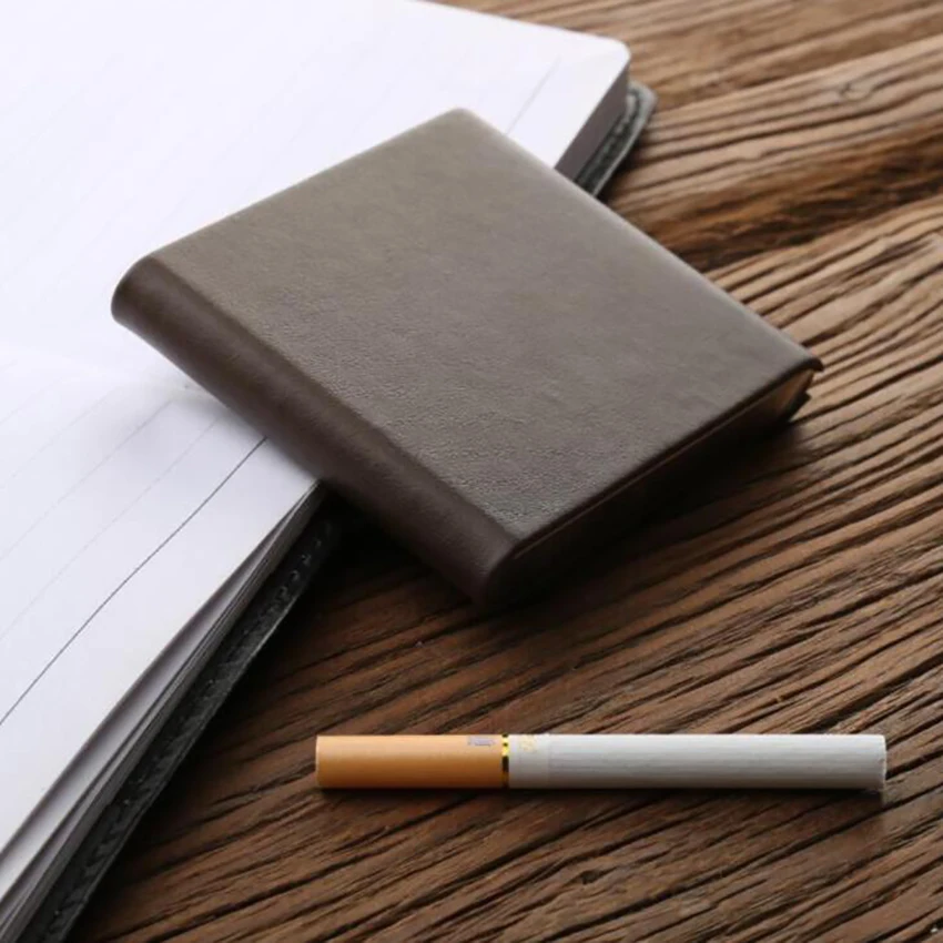 

Leather Cigarette Case Box Ultra-thin Cigarettes Holder Lightweight Exquisite and Portable Carrying Metal Cigarettes Case