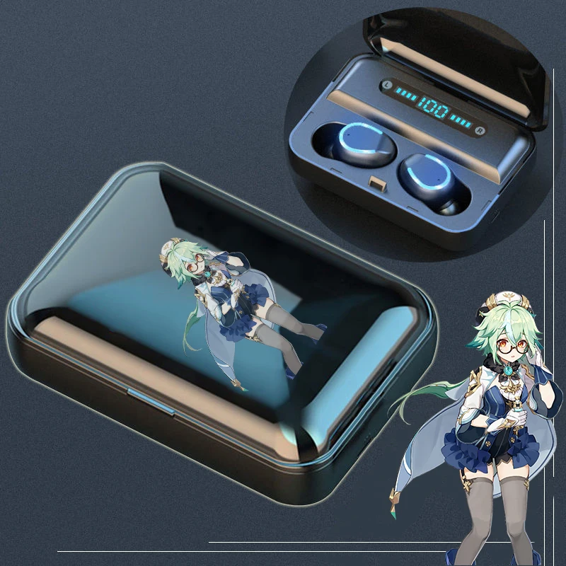 Bluetooth-наушники Genshin Impact Klee ZhongLi Xiao Venti Keqing Barbara Mona Razor для косплея Android беспроводные
