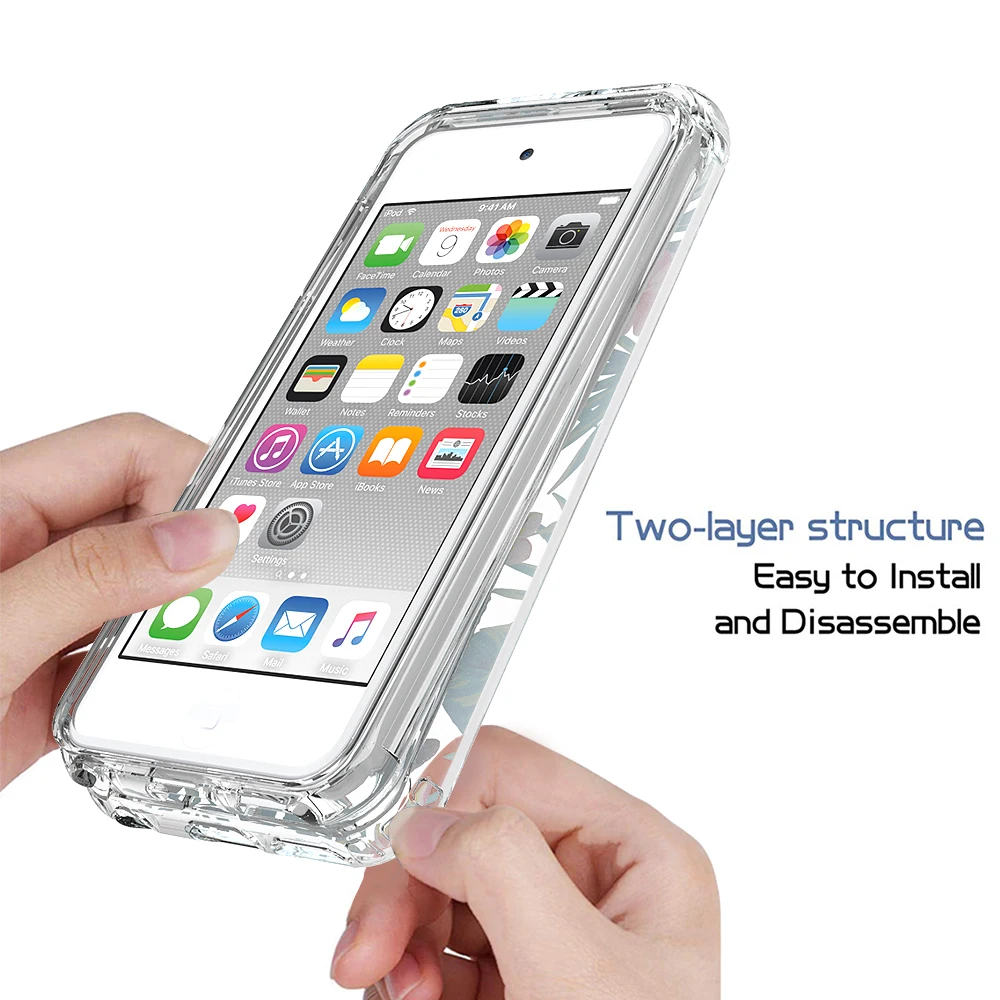 2 в 1 прозрачный чехол для Apple iPod Touch 5 6 7|Бамперы| |