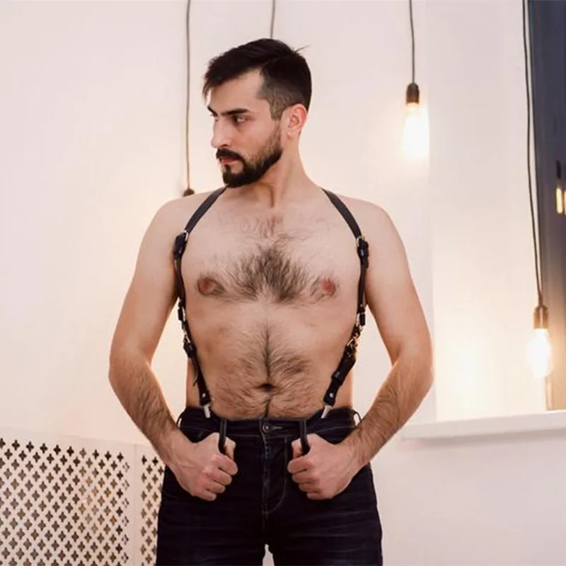 

Men Bdsm Bondage Adult Games Leather Harness Role Play Men Gay Harness Belts Straps Fetish Body Chest Suspenders Garter Belt