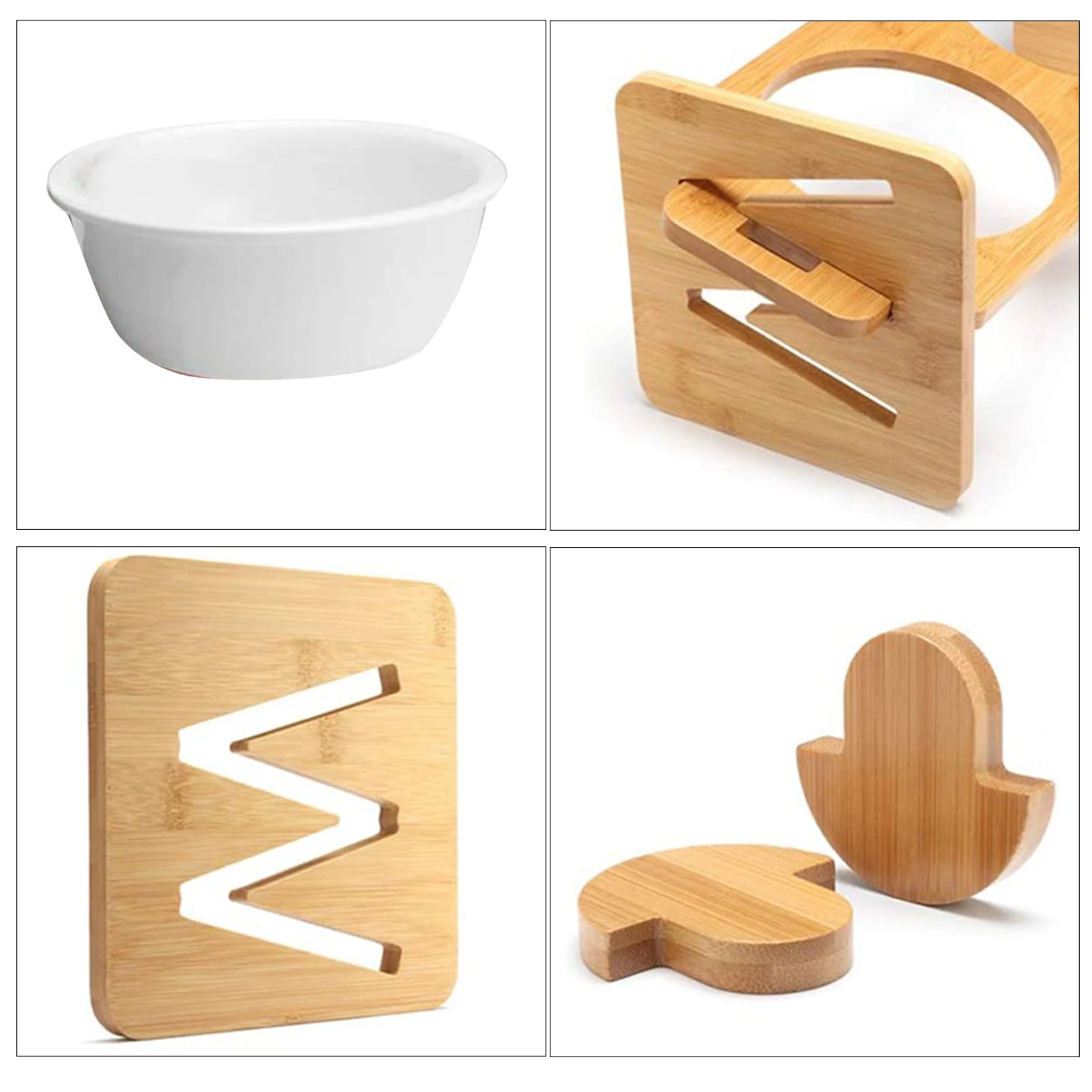 

Pet Eeeding Bowl Wooden Cat Bowl Drinker Adjustable Height Ceramic Double Bowl Dog Food Feeder Pet Products