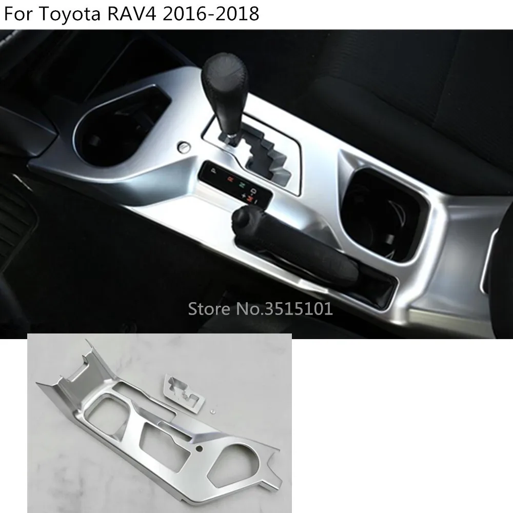 

Автомобильный ABS хром внутренний Средний ручной тормоз переключатель тормоза лопастный стакан переключатель рамка отделка 2 шт. для toyota RAV4 ...