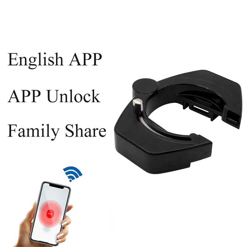 Велосипедный замок, Bluetooth, умный замок, Противоугонная сигнализация, без ключа, приложение, управление, водонепроницаемый, велосипедный замок
