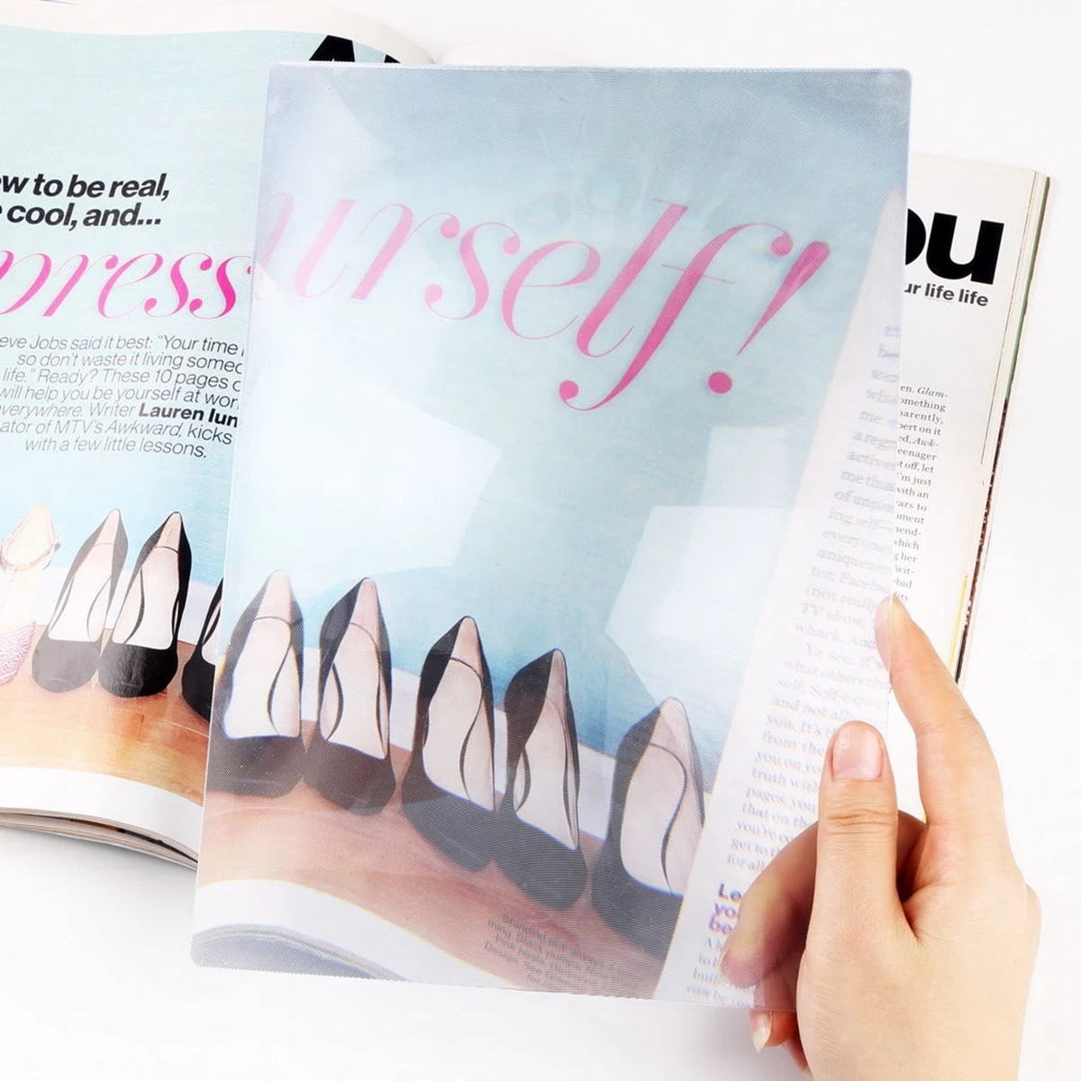 Полностраничный увеличительный лист линза Френеля 3X увеличение лупа из ПВХ |