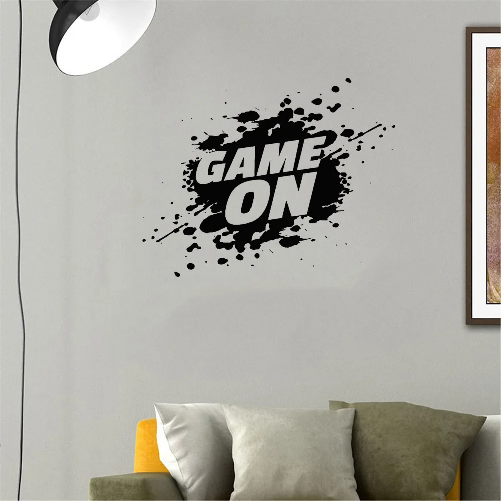 

Game Zone Wall Decal Video Games Play Console Player Gaming Wall Sticker Home Decor For Bedroom Art Vinyl Mural DW21687