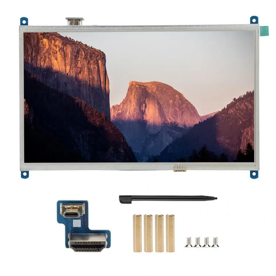 10 дюймов Подсветка ЖК дисплей TFT сенсорный Экран Дисплей для Raspberry Pi 4B с адаптером