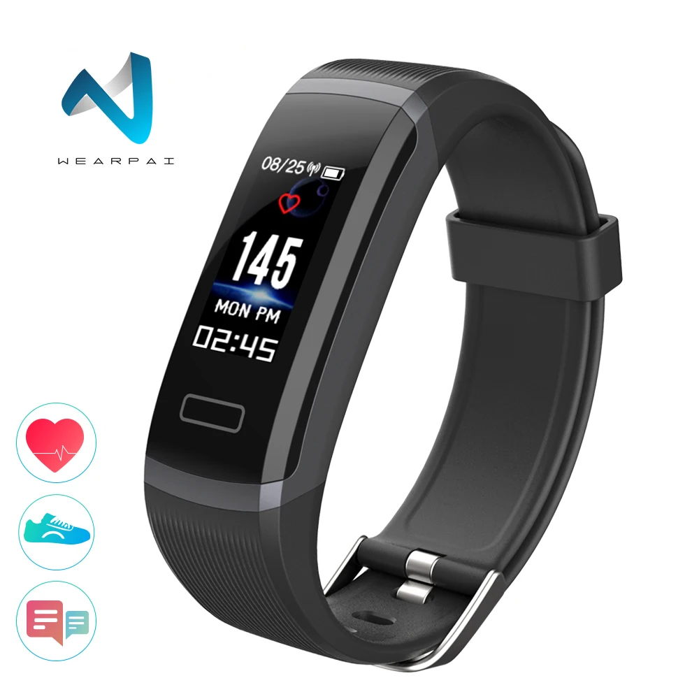 Wearpai цветной экран Смарт браслет GT101 24 часа монитор сердечного ритма фитнес