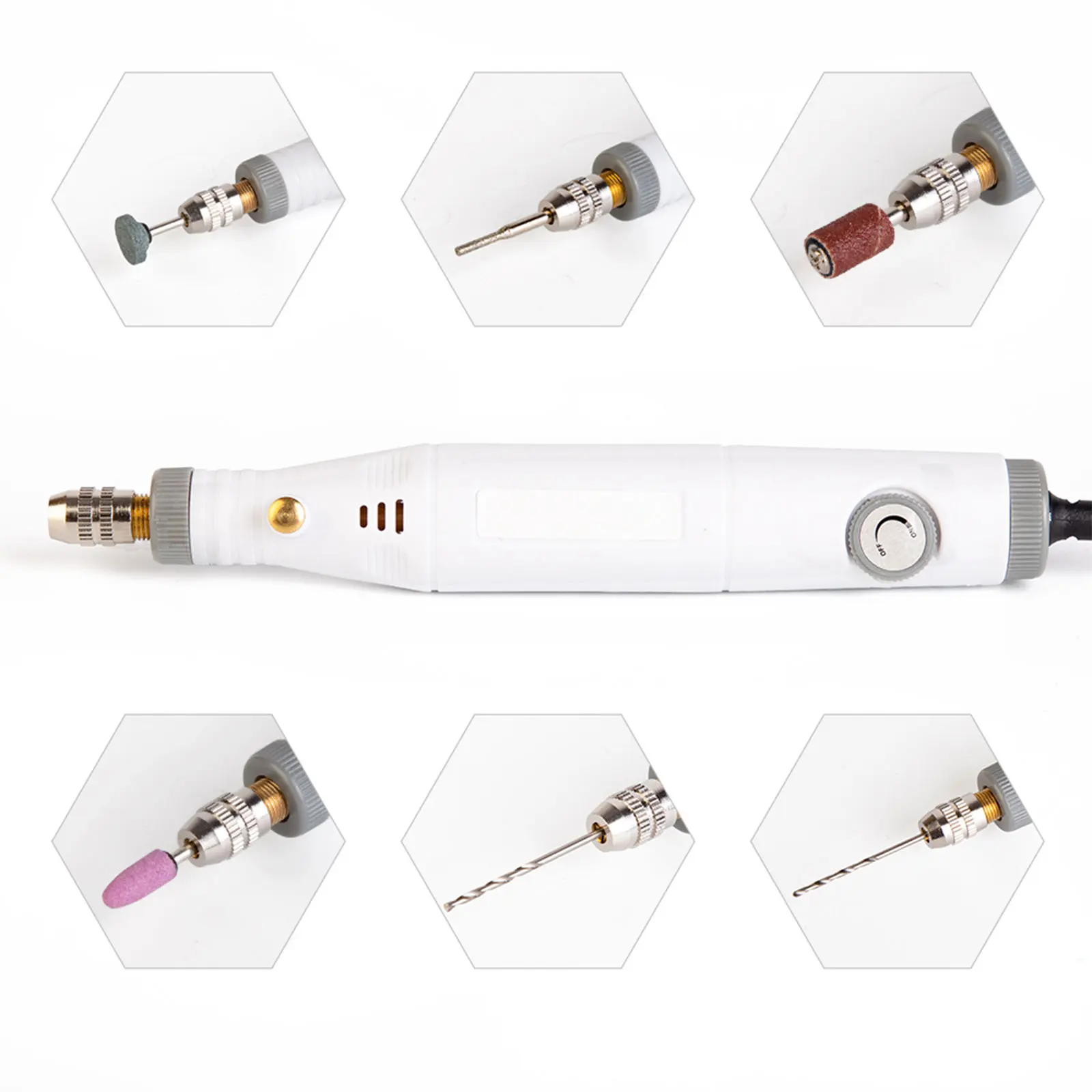

18V Mini Drill Engraver Adjustable Speed Power Tool Manicure Machine Electric Motor Drilling Machine Dremel Accessories
