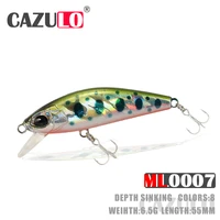 fishing accessories lures minnow isca artificial weights 6 5g 55mm baits sinking wobblers trolling for carp fish goods leurre