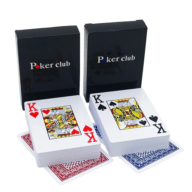 New Hot 2 Sets/Lot Baccarat Texas Hold'em Plastic Playing Cards Waterproof Smooth Poker Card Board Bridge Games 63*88mm qenueson 1