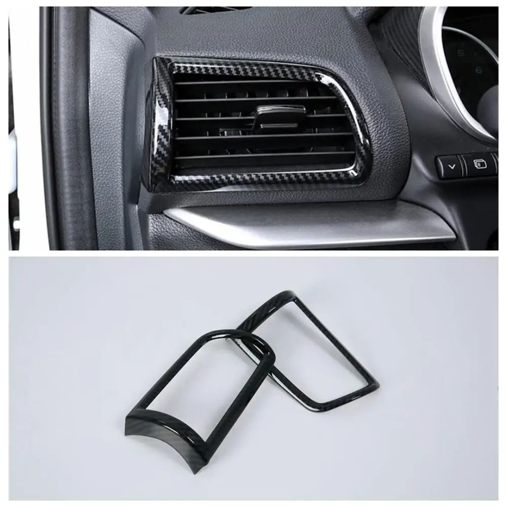 

Air Conditioning AC Vents Frame Cover Trim Dashboard Air Outlet For Mitsubishi Eclipse Cross 2018 - 2021 ABS Carbon Fiber Look