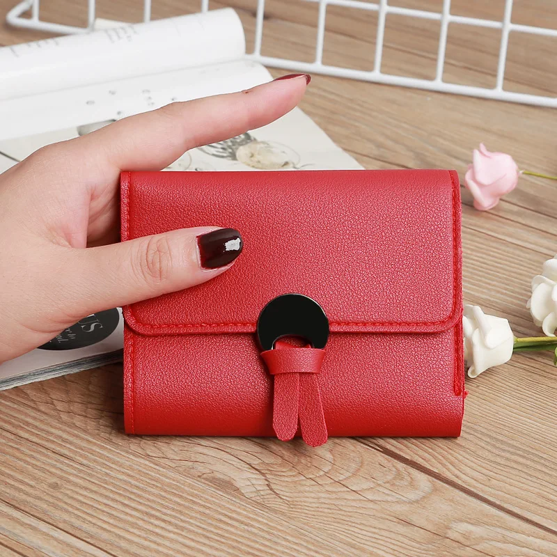 

Women's Wallet 2021 Purses Luxury Wallet Wallets For Women Small Wallet PU Leather Lychee Pattern Solid Color Short Wallet