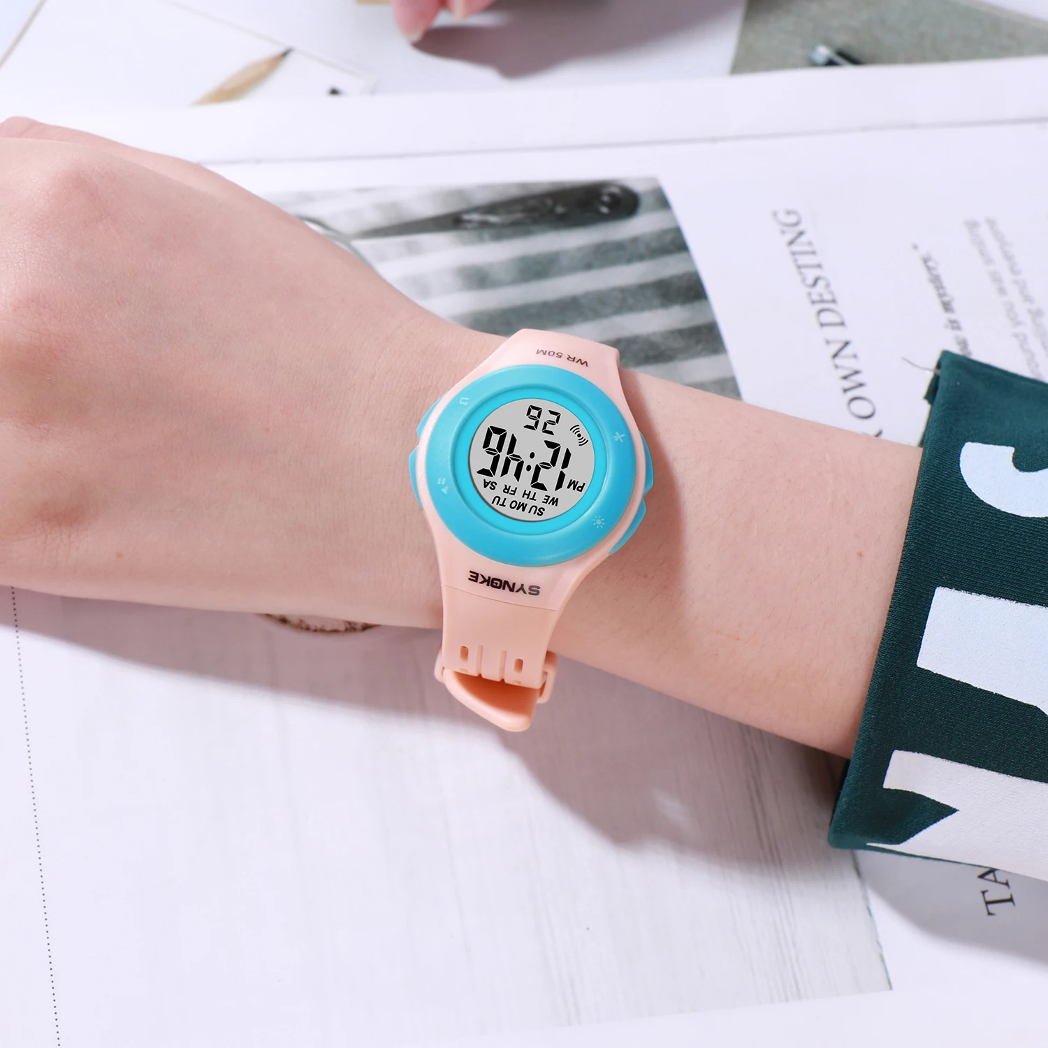 

SYNOKE Children Boys Girls Digital Watch LED Sports Student Clock Kids Alarm Date Sports Watch Casual reloj Select Gift for kid
