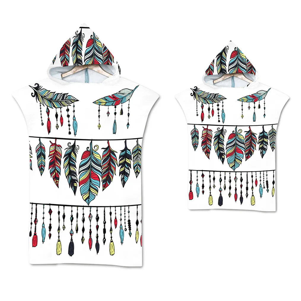 Дорожное быстросохнущее пляжное банное полотенце из микрофибры с капюшоном и