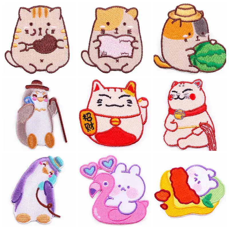 DIY/милые Мультяшные рандомные спортивные патчи в виде пингвина на одежде