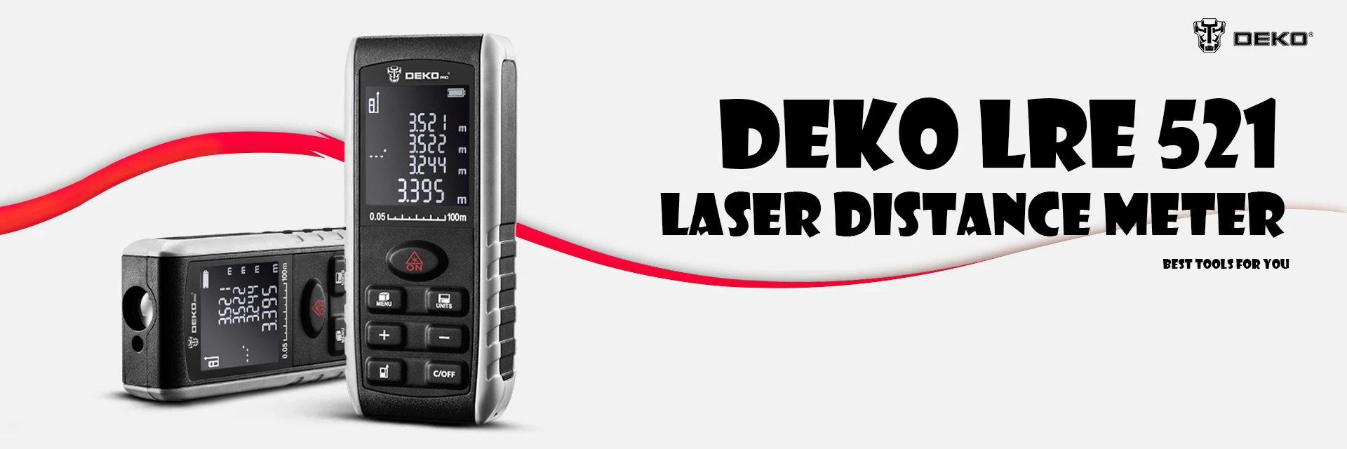 Ручной лазерный дальномер DEKO LRE521, мини лазерный дальномер, лазерный дальномер, дальномер диастиметра 40 м 60 м 80 м 100 м