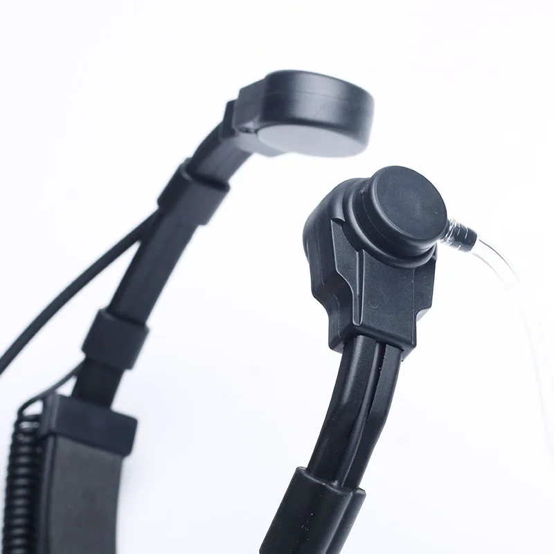 

2021 Hot Telescopic Heavy Duty Tactical Throat Vibration Mic Headphone Headset Microphone NATO Plug for Walkie Talkie Radio