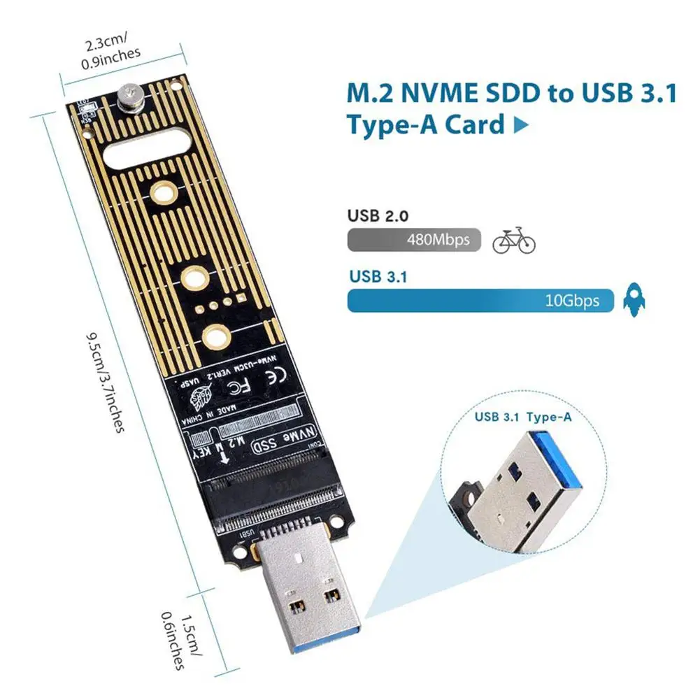 M2 SSD чехол NVME корпус M.2 на USB тип A 3 1 адаптер карта жесткий диск конвертер