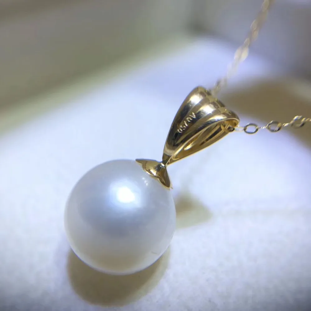 

Real AU 750 18K Gold Pendant Mountings Findings Jewelry Mounts Settings Accessories Parts for Pearls Agate Coral Crystals Jade