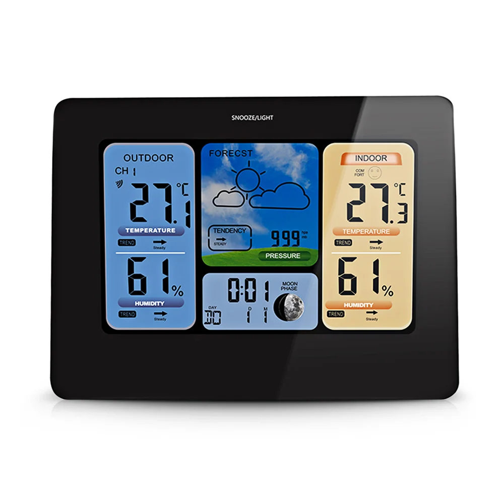 Светодиодный Будильник с 10 функциями радиоэлектронный гигрометр Станция