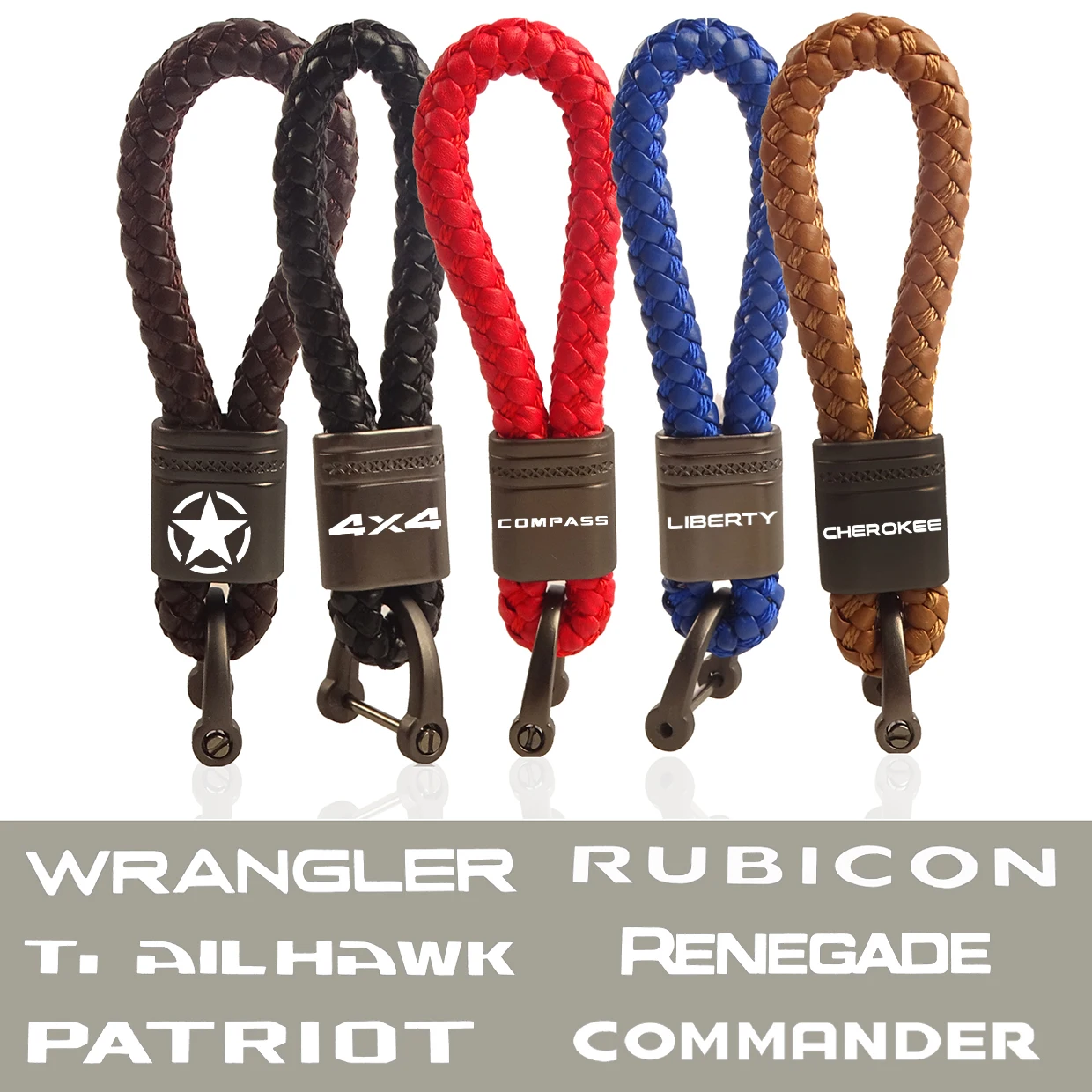 Металлический кожаный брелок для автомобильных ключей JEEP compass liberty cherokee wrangler rubicon