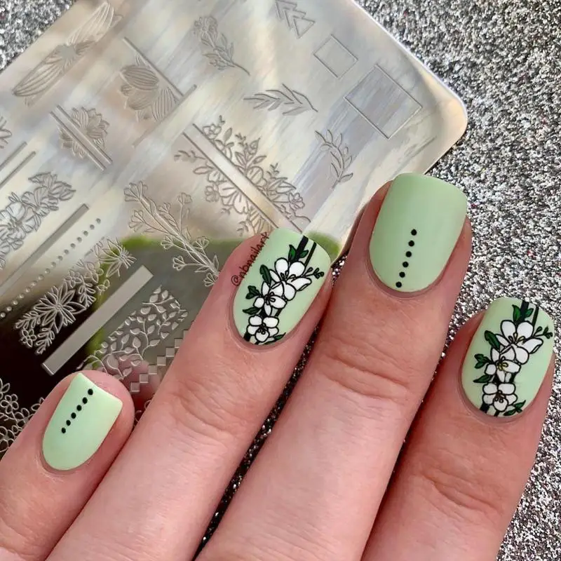 Николь дневник пластины для стемпинга ногтей набор силиконовый прозрачный штамп