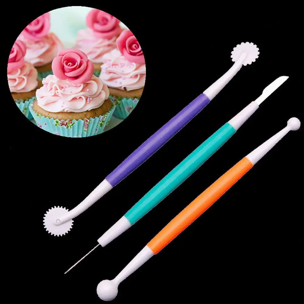 3 шт./компл. пластиковые помадки сахарный торт резьба группа сахарной кожи