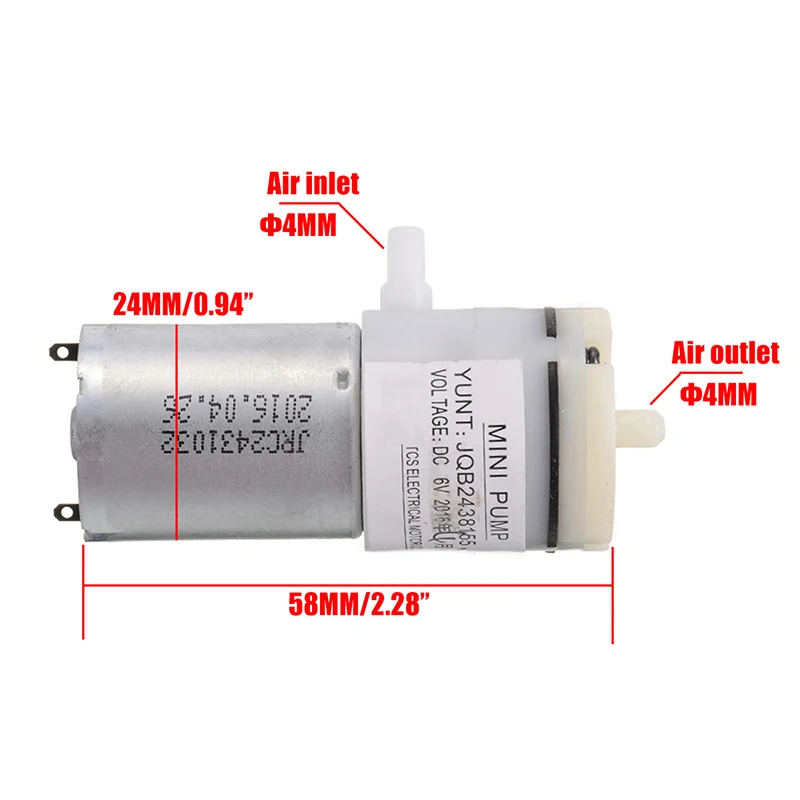 DC 3 V-6 V 5V микро 370 мотор воздушный насос Мини самовсасывающий молокоотсос для аквариума