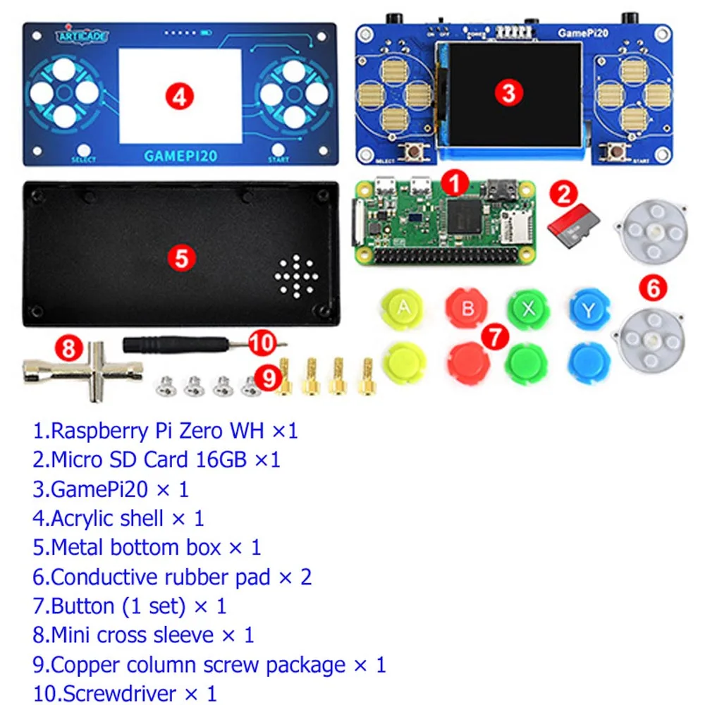 Портативная игровая консоль с Raspberry Pi Zero W/WH 2 0 дюймов|Аксессуары для