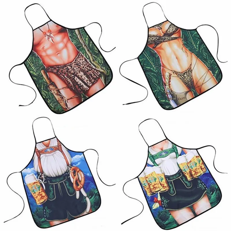 3D Забавный креативный индивидуальный фартук Бикини Сексуальный Обнаженный