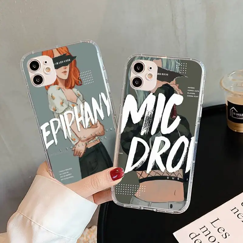 

pepakomi Bts Perfect black Phone Case For iphone 5s 6 7 8 11 12 plus xsmax xr pro mini se Transparent Cover Fundas Coque