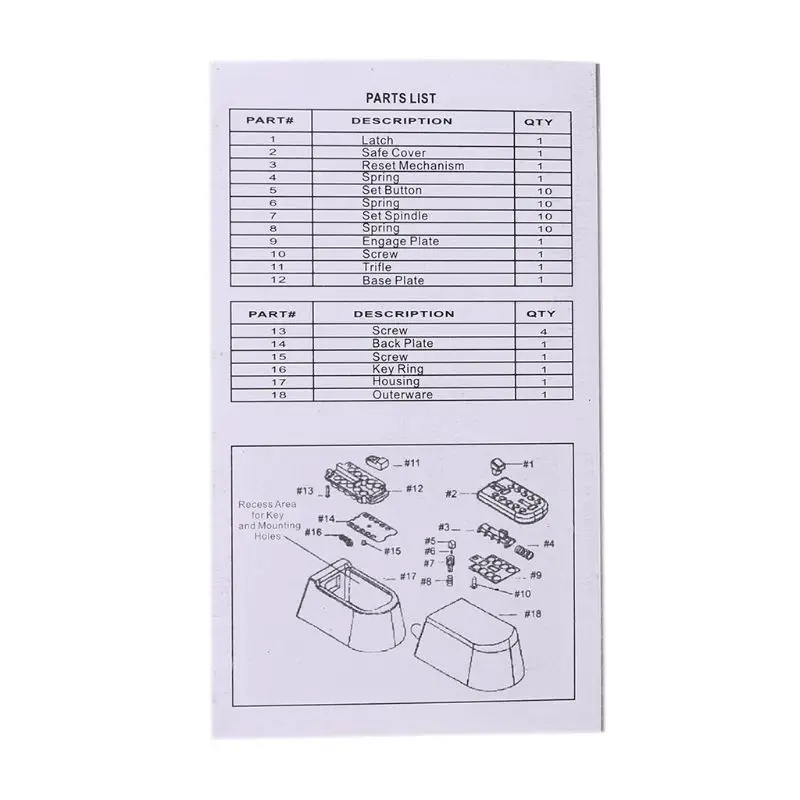 

F62C Key Safe Lock Storage Box Outdoor with Code Combination Password Security Waterproof Wall Mount Push Button Case