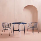 Скандинавский обеденный стул, минималистичное уличное кресло со спинкой для балкона, Ins кресло, железные полые бытовые обеденные стулья, кухонная мебель