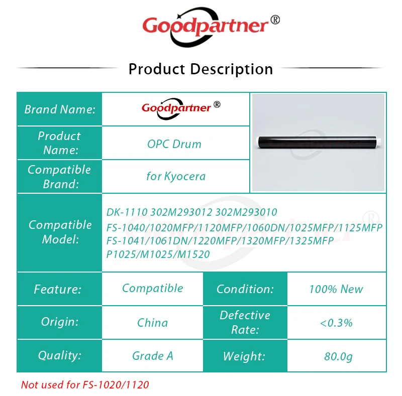10X DK1110 DK 1110 фотобарабанное фазирующее устройство для Kyocera FS 1040 1020MFP 1120MFP 1060 1025 1125 1041