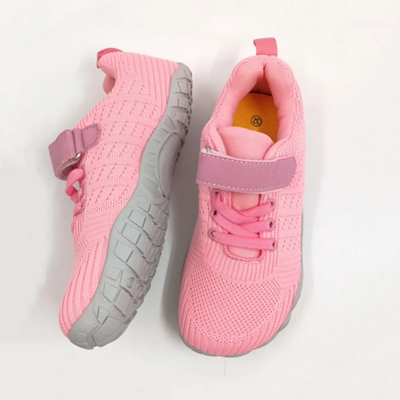 

ZZFABER Kids Flexible children's Barefoot Shoes children Flat Breathable Mesh Sports Shoes for Girls Boy Soft Casual Sneakers