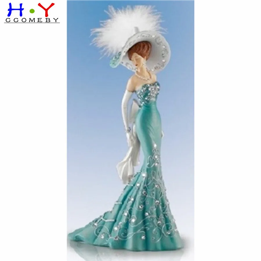 

Dress Lady DIY 5D Diamond Painting Full Round Drill Diamond Painting Creative Character Craft Decoration Gift Diamond Painting