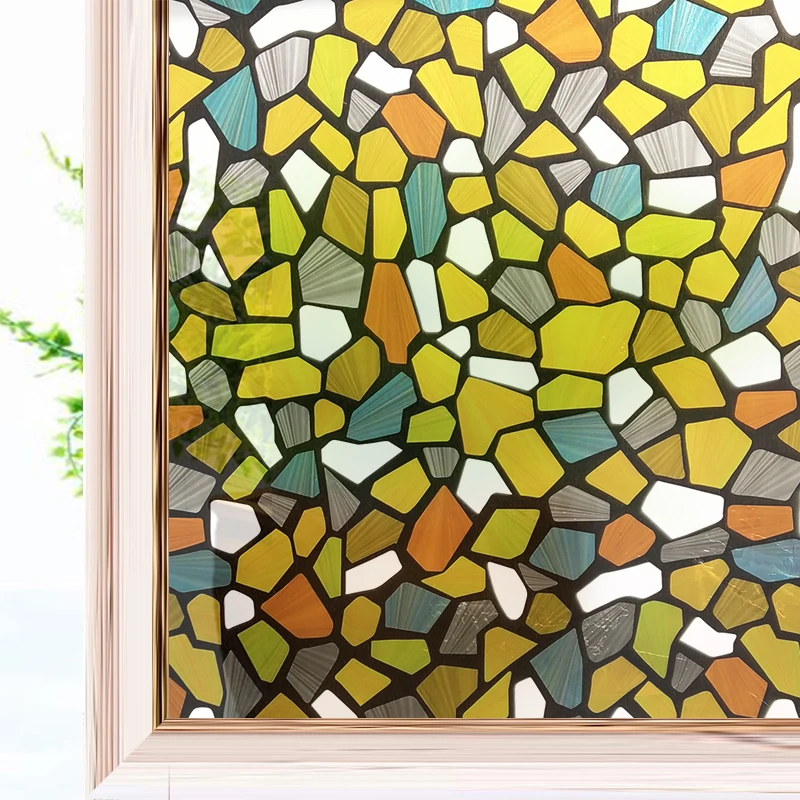 3D пленка для окна галька декоративное стекло оконное покрытие анти УФ